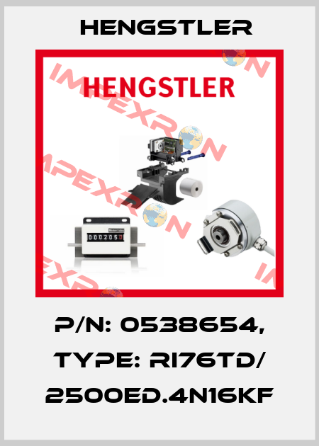 p/n: 0538654, Type: RI76TD/ 2500ED.4N16KF Hengstler
