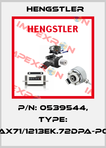 p/n: 0539544, Type: AX71/1213EK.72DPA-P0 Hengstler