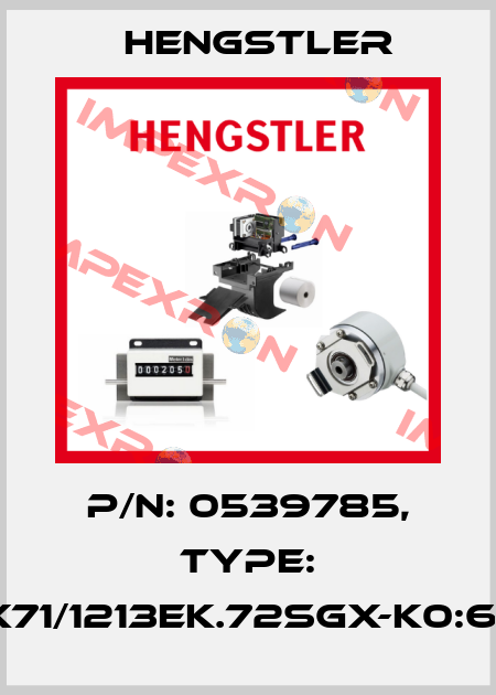 p/n: 0539785, Type: AX71/1213EK.72SGX-K0:6113 Hengstler