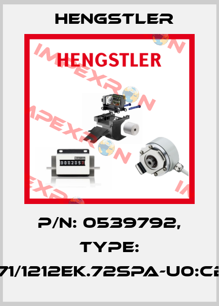 p/n: 0539792, Type: AX71/1212EK.72SPA-U0:CB09 Hengstler
