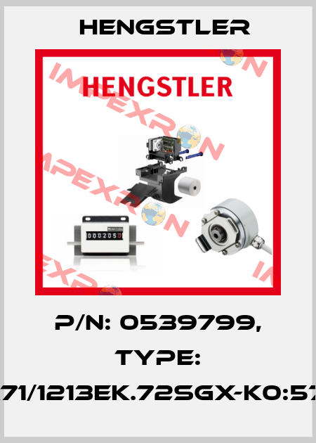 p/n: 0539799, Type: AX71/1213EK.72SGX-K0:5777 Hengstler