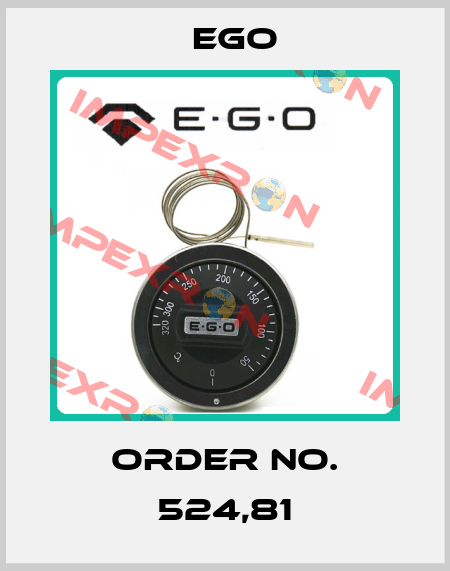 Order No. 524,81 EGO