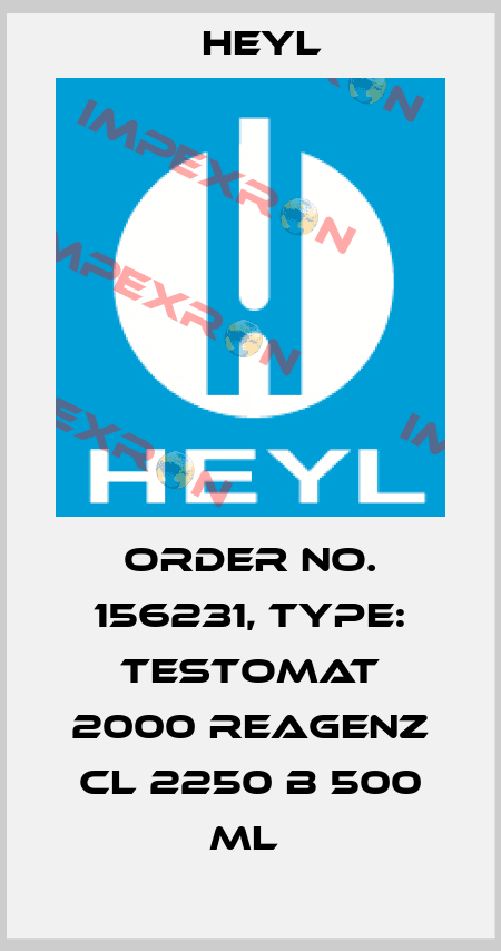 Order No. 156231, Type: Testomat 2000 Reagenz Cl 2250 B 500 ml  Heyl