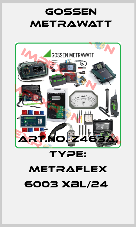 Art.No. Z463A, Type: METRAFLEX 6003 XBL/24  Gossen Metrawatt