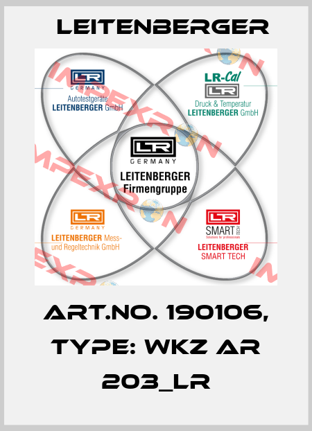 Art.No. 190106, Type: WKZ AR 203_LR Leitenberger