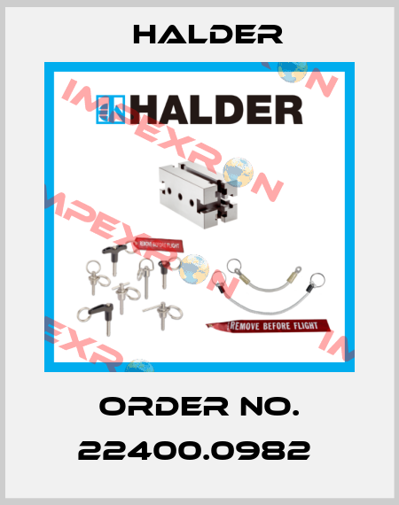 Order No. 22400.0982  Halder