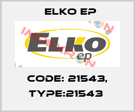 Code: 21543, Type:21543  Elko EP