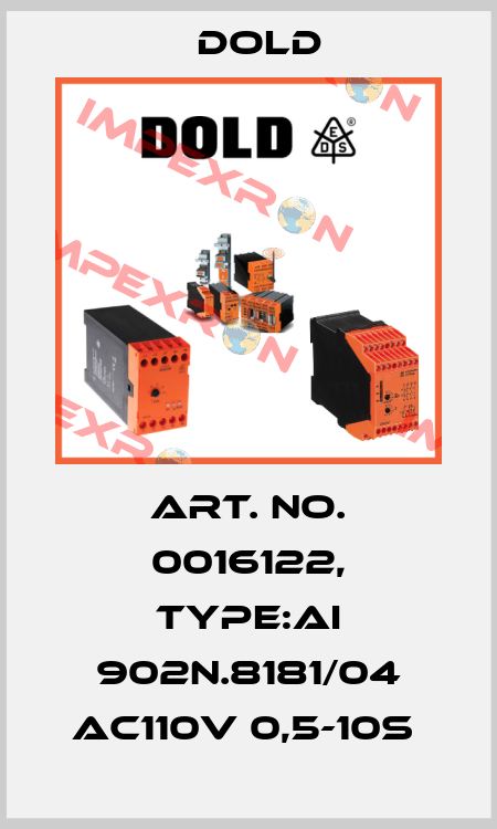 Art. No. 0016122, Type:AI 902N.8181/04 AC110V 0,5-10S  Dold