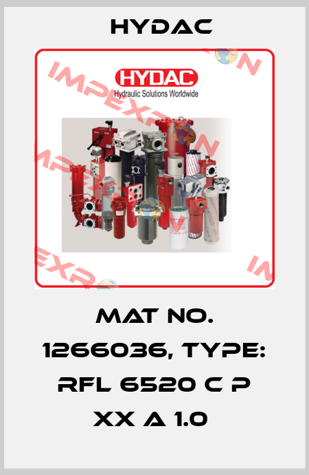 Mat No. 1266036, Type: RFL 6520 C P XX A 1.0  Hydac