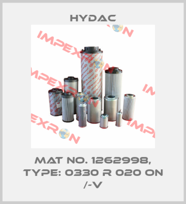 Mat No. 1262998, Type: 0330 R 020 ON /-V Hydac