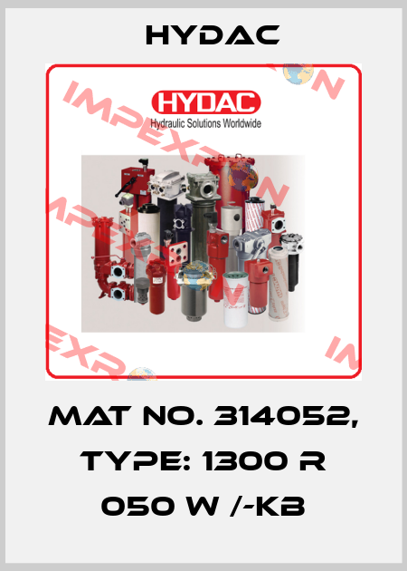 Mat No. 314052, Type: 1300 R 050 W /-KB Hydac