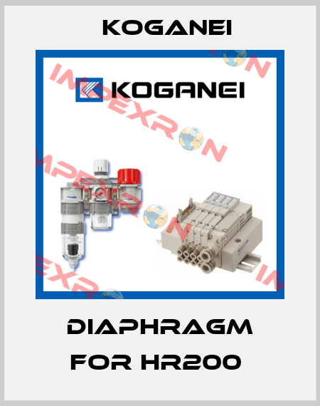 DIAPHRAGM FOR HR200  Koganei