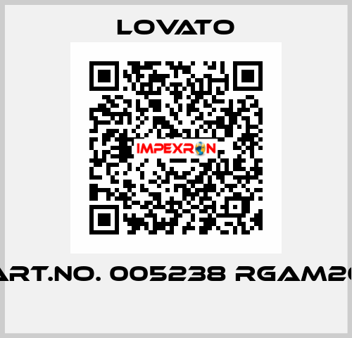 ART.NO. 005238 RGAM20  Lovato