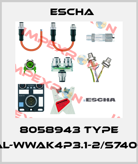 8058943 Type AL-WWAK4P3.1-2/S7400 Escha