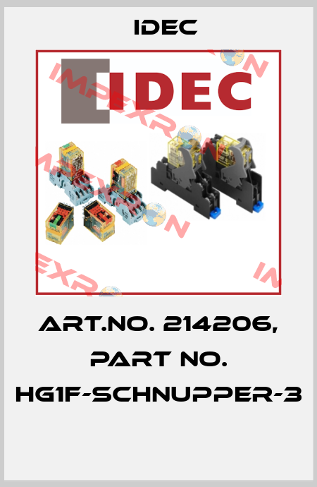 Art.No. 214206, Part No. HG1F-SCHNUPPER-3  Idec