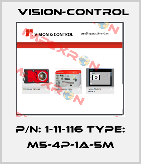 P/N: 1-11-116 Type: M5-4p-1A-5m Vision-Control