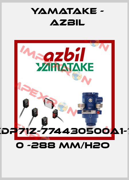 KDP71Z-774430500A1-7, 0 -288 MM/H2O  Yamatake - Azbil