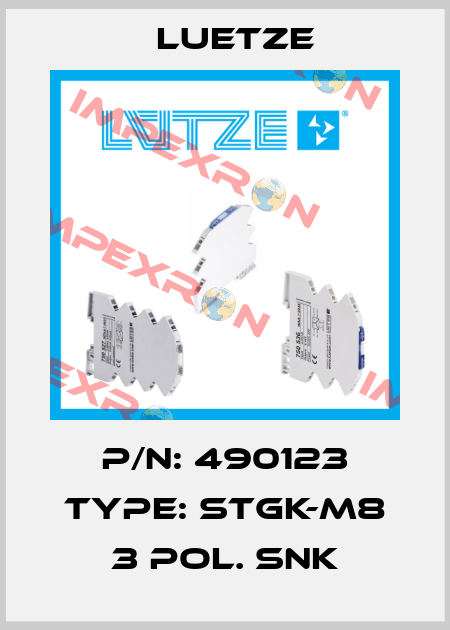 P/N: 490123 Type: STGK-M8 3 POL. SNK Luetze