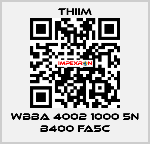 WBBA 4002 1000 5N B400 FA5C Thiim