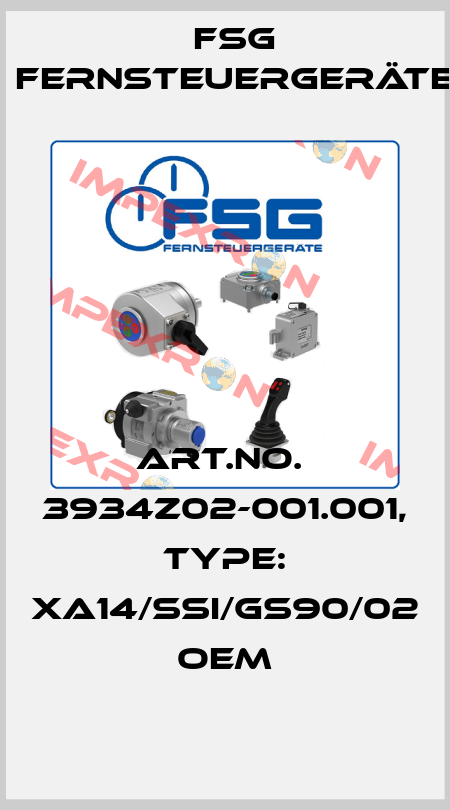 Art.No.  3934Z02-001.001, Type: XA14/SSI/GS90/02 OEM FSG Fernsteuergeräte