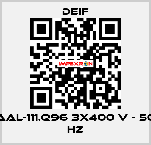 AAL-111.Q96 3x400 V - 50 Hz Deif