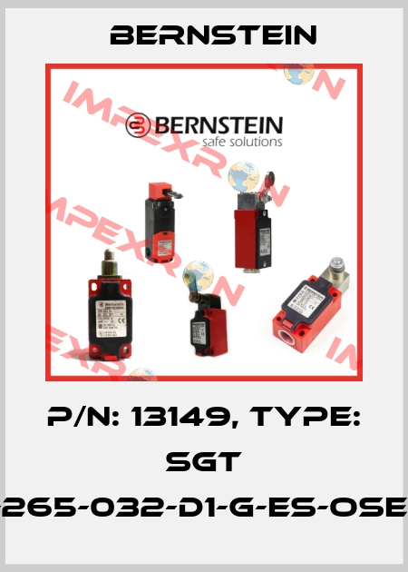P/N: 13149, Type: SGT 15-265-032-D1-G-ES-OSE-15 Bernstein