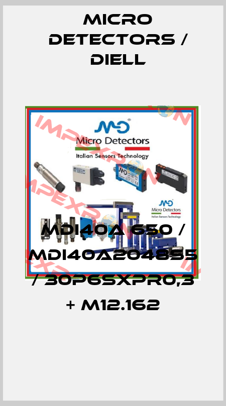 MDI40A 650 / MDI40A2048S5 / 30P6SXPR0,3 + M12.162
 Micro Detectors / Diell