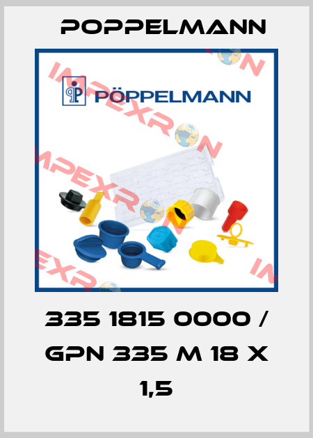 335 1815 0000 / GPN 335 M 18 X 1,5 Poppelmann