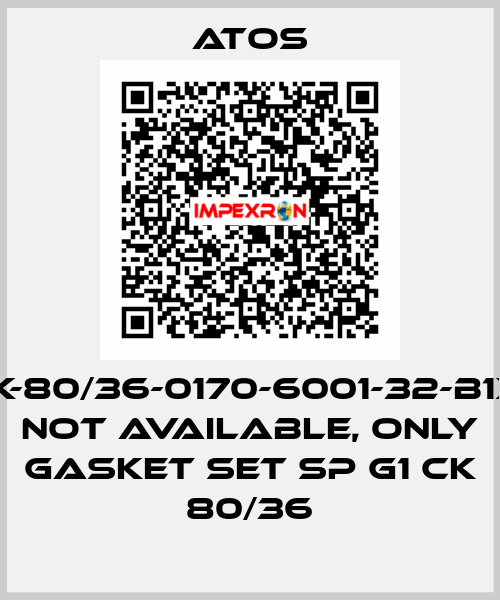 CK-80/36-0170-6001-32-B1X1 not available, only gasket set SP G1 CK 80/36 Atos
