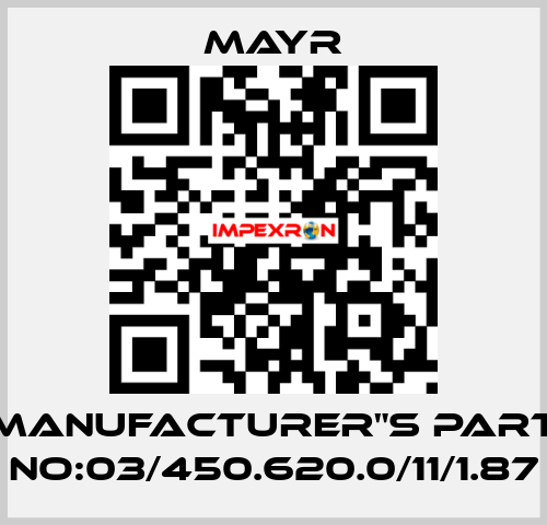 Manufacturer"s Part No:03/450.620.0/11/1.87 Mayr