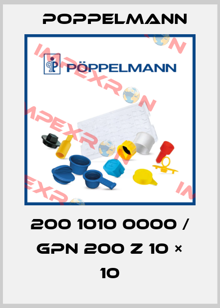 200 1010 0000 / GPN 200 Z 10 × 10 Poppelmann