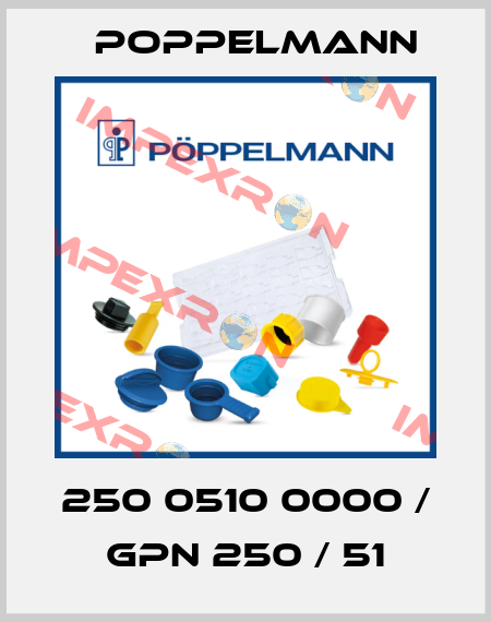 250 0510 0000 / GPN 250 / 51 Poppelmann