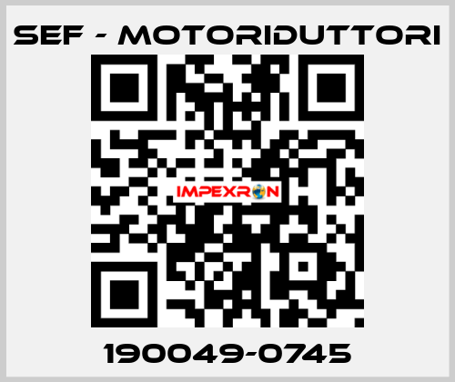 190049-0745 SEF - MOTORIDUTTORI