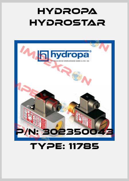 P/N: 302350043 Type: 11785 Hydropa Hydrostar