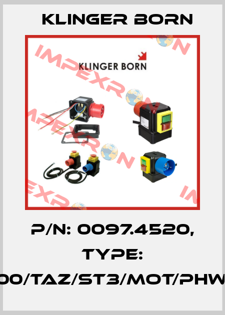 P/N: 0097.4520, Type: K900/TAZ/ST3/MOT/PhW/KL Klinger Born
