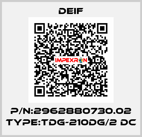 P/N:2962880730.02 Type:TDG-210DG/2 DC Deif