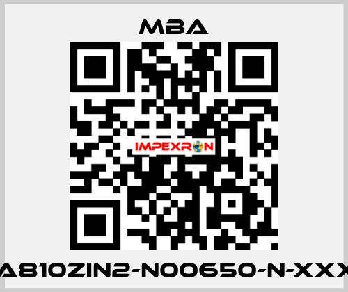 MBA810ZIN2-N00650-N-XXXXX MBA