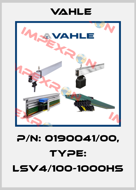 P/n: 0190041/00, Type: LSV4/100-1000HS Vahle