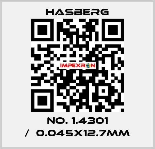 No. 1.4301 /	0.045x12.7mm Hasberg