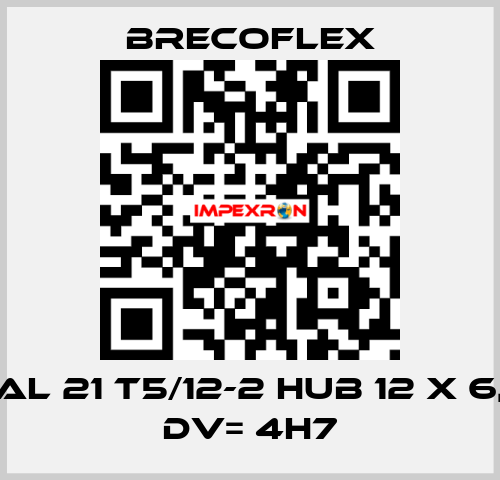 Al 21 T5/12-2 HUB 12 X 6, dv= 4H7 Brecoflex