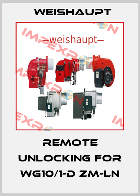Remote unlocking for WG10/1-D ZM-LN Weishaupt