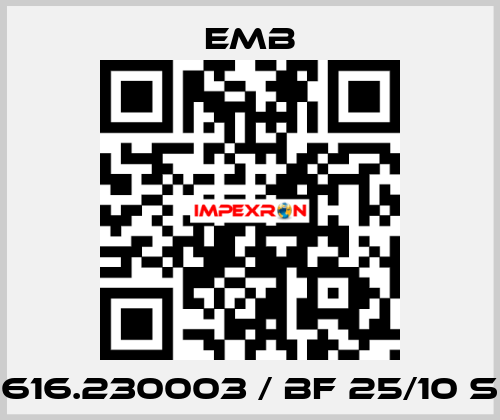 616.230003 / BF 25/10 S Emb