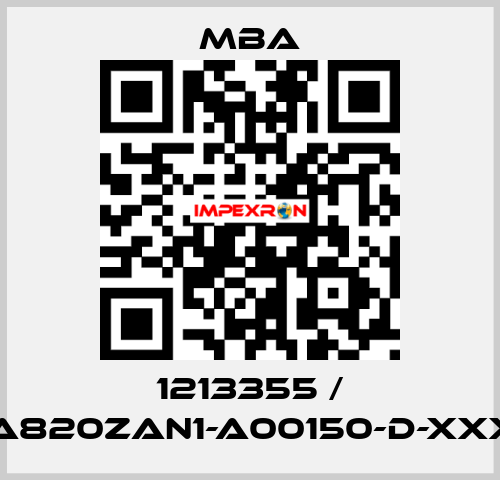 1213355 / MBA820ZAN1-A00150-D-XXXXX MBA