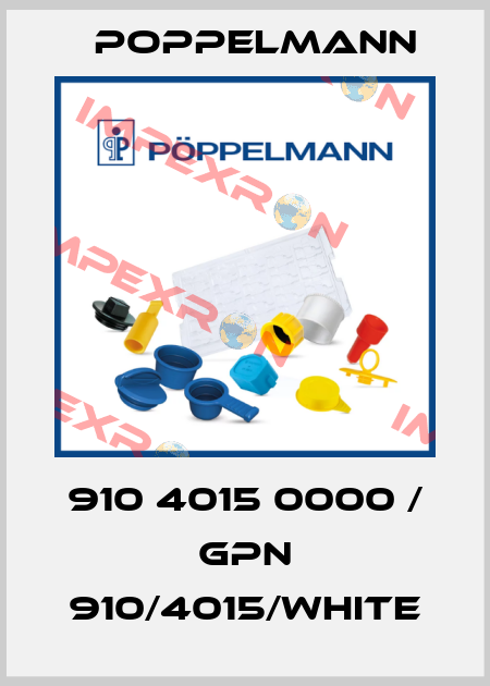 910 4015 0000 / GPN 910/4015/white Poppelmann