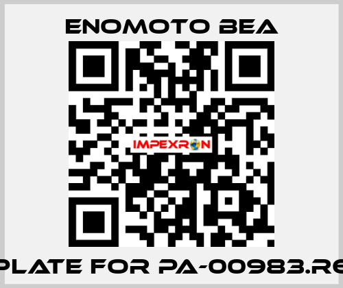 Plate for PA-00983.R6 Enomoto BeA