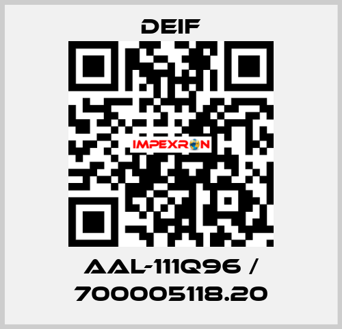 AAL-111Q96 / 700005118.20 Deif