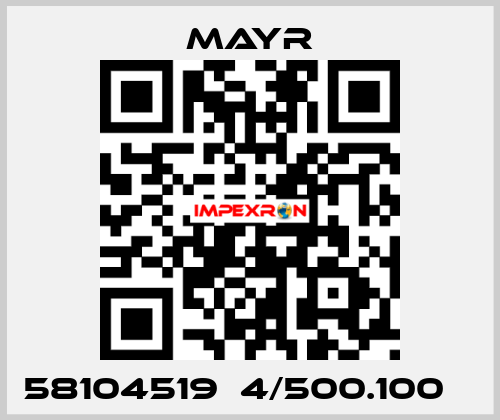 58104519  4/500.100    Mayr