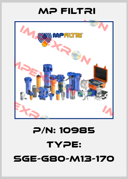 P/N: 10985 Type: SGE-G80-M13-170 MP Filtri