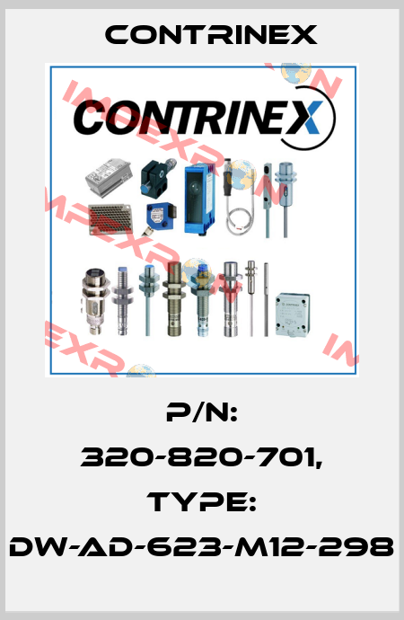 p/n: 320-820-701, Type: DW-AD-623-M12-298 Contrinex