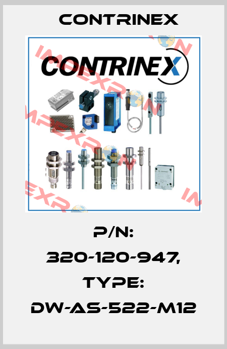 p/n: 320-120-947, Type: DW-AS-522-M12 Contrinex